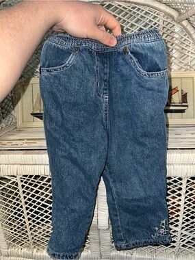 Y2k vintage Cherokee baby floral embroidered jeans